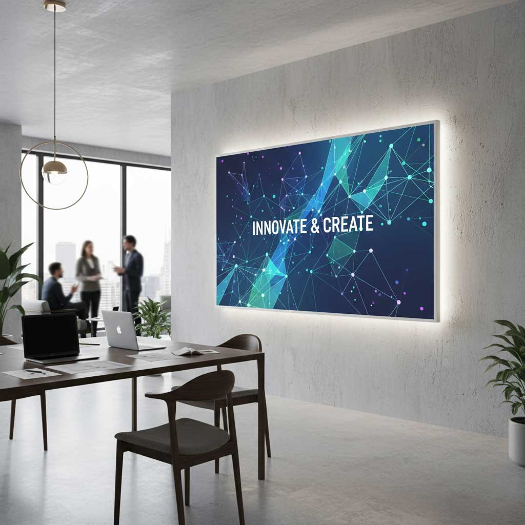 Textilspahnrahmen Agentur Wand Textilspahnrahmen Agentur Wand